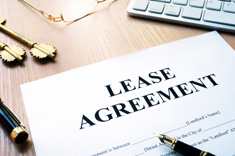 A lease agreement for renting a home.